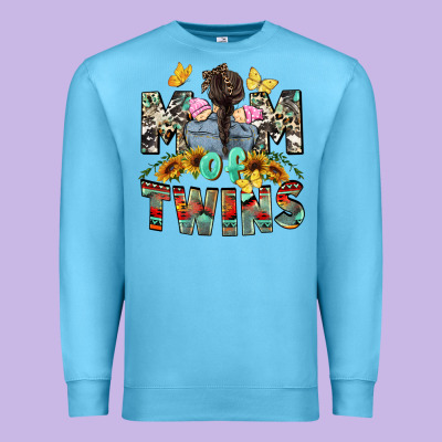 Mom Of Twins Girls Mother's Day Premium Sweatshirt Designed By Cowgirlartshop