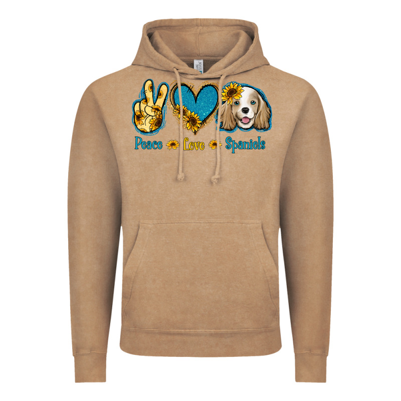 Peace Love Cocker Spaniel Vintage Hoodie by Jasminsmagicworld | Teevron