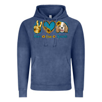 Vintage Denim Peace Love Cocker Spaniel Vintage Hoodie - Jasminsmagicworld