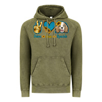 Vintage Olive Peace Love Cocker Spaniel Vintage Hoodie - Jasminsmagicworld