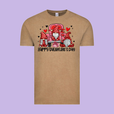 Happy Valentine's Day Vintage Tee Designed By Maliassmallbusiness