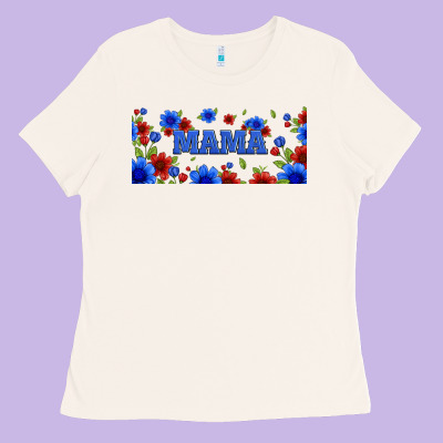 Floral American Mama 16oz Libbey Cup Ladies Tee Designed By Hra Design Shop