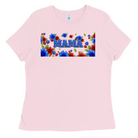 Bubblegum Pink floral american mama 16oz libbey cup Ladies Tee - HRA Design Shop