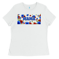 White floral american mama 16oz libbey cup Ladies Tee - HRA Design Shop
