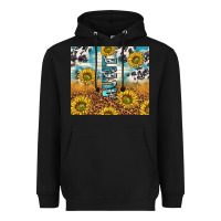 Black aunt sunflower leopard glitter Heavyweight Hoodie - TumblerDesignByShophia