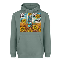 Sage aunt sunflower leopard glitter Heavyweight Hoodie - TumblerDesignByShophia