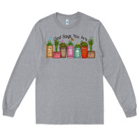 Heather Grey god says you are unique Long Sleeve Tee - MaliasSmallBusiness