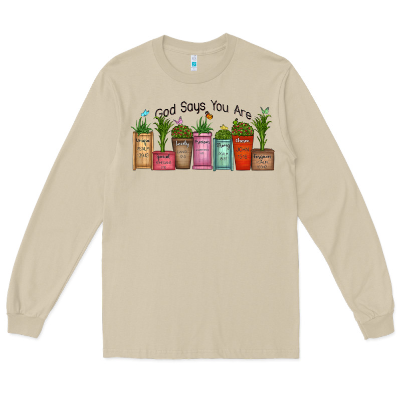 God Says You Are Unique Long Sleeve Tee by MaliasSmallBusiness | Teevron