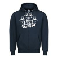 Navy Merry Christmas Happy New Year Zipper Hoodie - Bettercallsaul