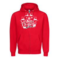 Red Merry Christmas Happy New Year Zipper Hoodie - Bettercallsaul