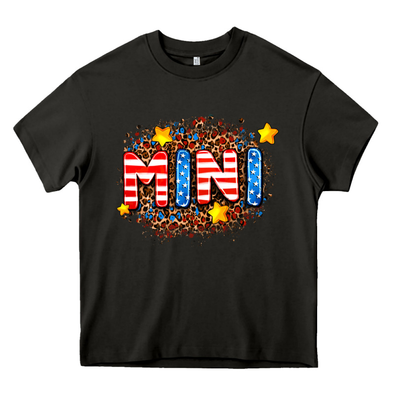 Usa Mini  Leopard Background Heavy Core Tee by AdoDesignShop | Teevron