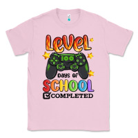 Bubblegum Pink level 100 days of school completed Classic Tee - MaliasSmallBusiness