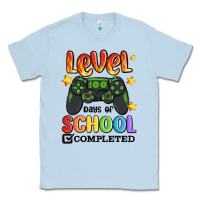 Dusty Blue level 100 days of school completed Classic Tee - MaliasSmallBusiness