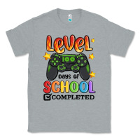 Heather Grey level 100 days of school completed Classic Tee - MaliasSmallBusiness