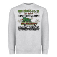 Heather Grey christmas tree farm Heavyweight Sweatshirt - MaliasSmallBusiness