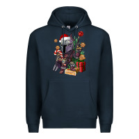 Navy Christmas gnome Premium Hoodie - CowGirlArtShop