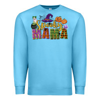 Ocean Blue spooky mama Premium Sweatshirt - CowGirlArtShop