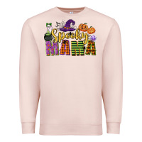 Pale Pink spooky mama Premium Sweatshirt - CowGirlArtShop
