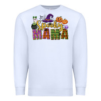 White spooky mama Premium Sweatshirt - CowGirlArtShop