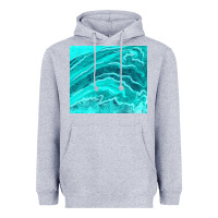 Heather Grey turquoise agate Heavyweight Hoodie - TumblerDesignByShophia