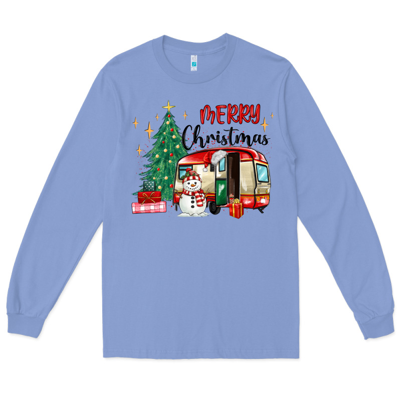 Merry Christmas Camper Long Sleeve Tee by MaliasSmallBusiness | Teevron