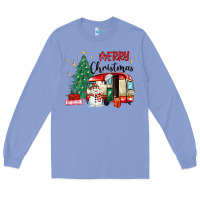 Colony Blue merry christmas camper Long Sleeve Tee - MaliasSmallBusiness