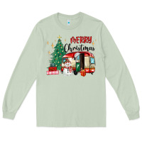 Matcha merry christmas camper Long Sleeve Tee - MaliasSmallBusiness