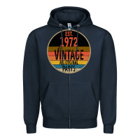 Navy est. 1972 MADE IN 1972 ALL ORIGINAL PARTS all orginal parts Zipper Hoodie - Bettercallsaul