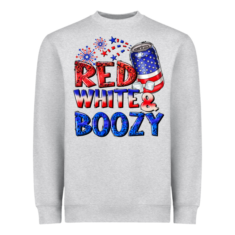 Red White Boozy Heavyweight Sweatshirt by NancyCooperArtShop | Teevron