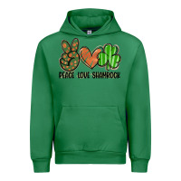 Emerald peace love shamrock Urban Hoodie - FaDigitalArtStudio