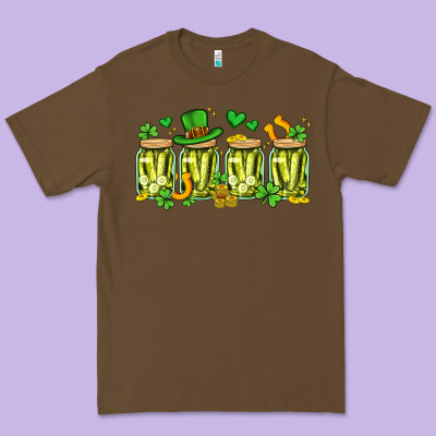 St. Patricks Day Pickle Premium Tee Designed By Artiststas