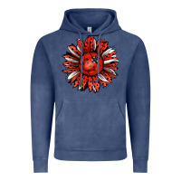 Vintage Denim Ladybug Sunflower Vintage Hoodie - Jasminsmagicworld