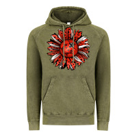 Vintage Olive Ladybug Sunflower Vintage Hoodie - Jasminsmagicworld