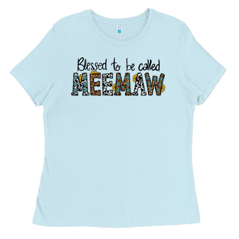 Blessed Meemaw Ladies Tee by CowhideDigitalArt | Teevron
