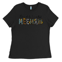 Black blessed meemaw Ladies Tee - CowhideDigitalArt