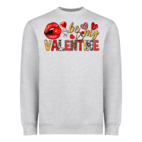 Heather Grey be my valentine Heavyweight Sweatshirt - NancyCooperArtShop