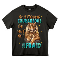 Asphalt be strong and courageous Heavy Core Tee - JahusDesignShop