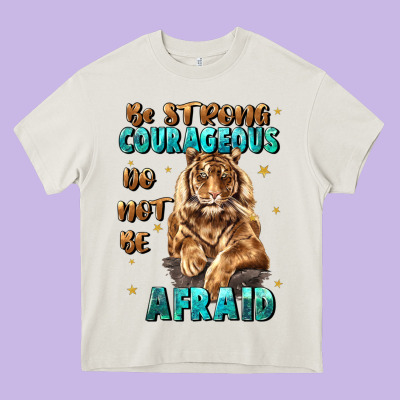 Be Strong And Courageous Heavy Core Tee Designed By Jahusdesignshop