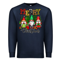 Navy merry christmas gnomes Premium Sweatshirt - CowGirlArtShop