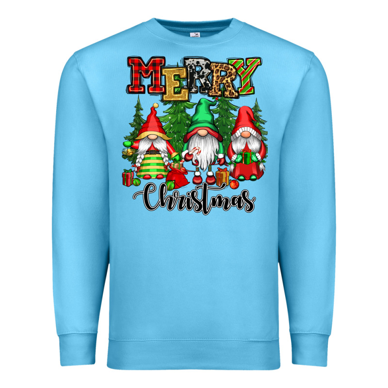 Merry Christmas Gnomes Premium Sweatshirt by CowGirlArtShop | Teevron