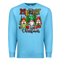 Ocean Blue merry christmas gnomes Premium Sweatshirt - CowGirlArtShop