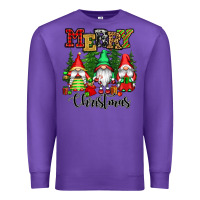 Purple merry christmas gnomes Premium Sweatshirt - CowGirlArtShop