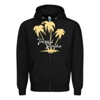 Black Tropical Paradise Zipper Hoodie - Bettercallsaul