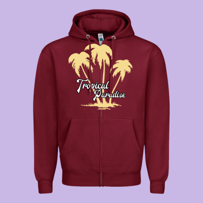 Tropical Paradise Zipper Hoodie Designed By Bettercallsaul