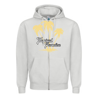 Dove Grey Tropical Paradise Zipper Hoodie - Bettercallsaul