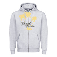 Heather Grey Tropical Paradise Zipper Hoodie - Bettercallsaul