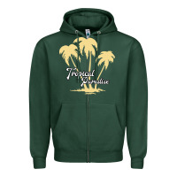 Sports Green Tropical Paradise Zipper Hoodie - Bettercallsaul