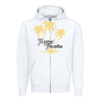 White Tropical Paradise Zipper Hoodie - Bettercallsaul