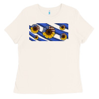 Bone american flag sunflowers 16oz libbey cup Ladies Tee - HRA Design Shop