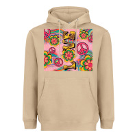 Mushroom peace love hippie daisy Heavyweight Hoodie - TumblerDesignByShophia